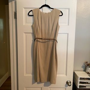 Lined textured office dress